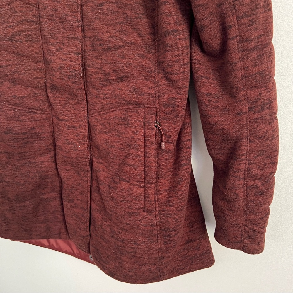 The North Face Indy Insulated Parka Sequoia Red Maroon Heather Jacket Coat Small - Picture 7 of 13